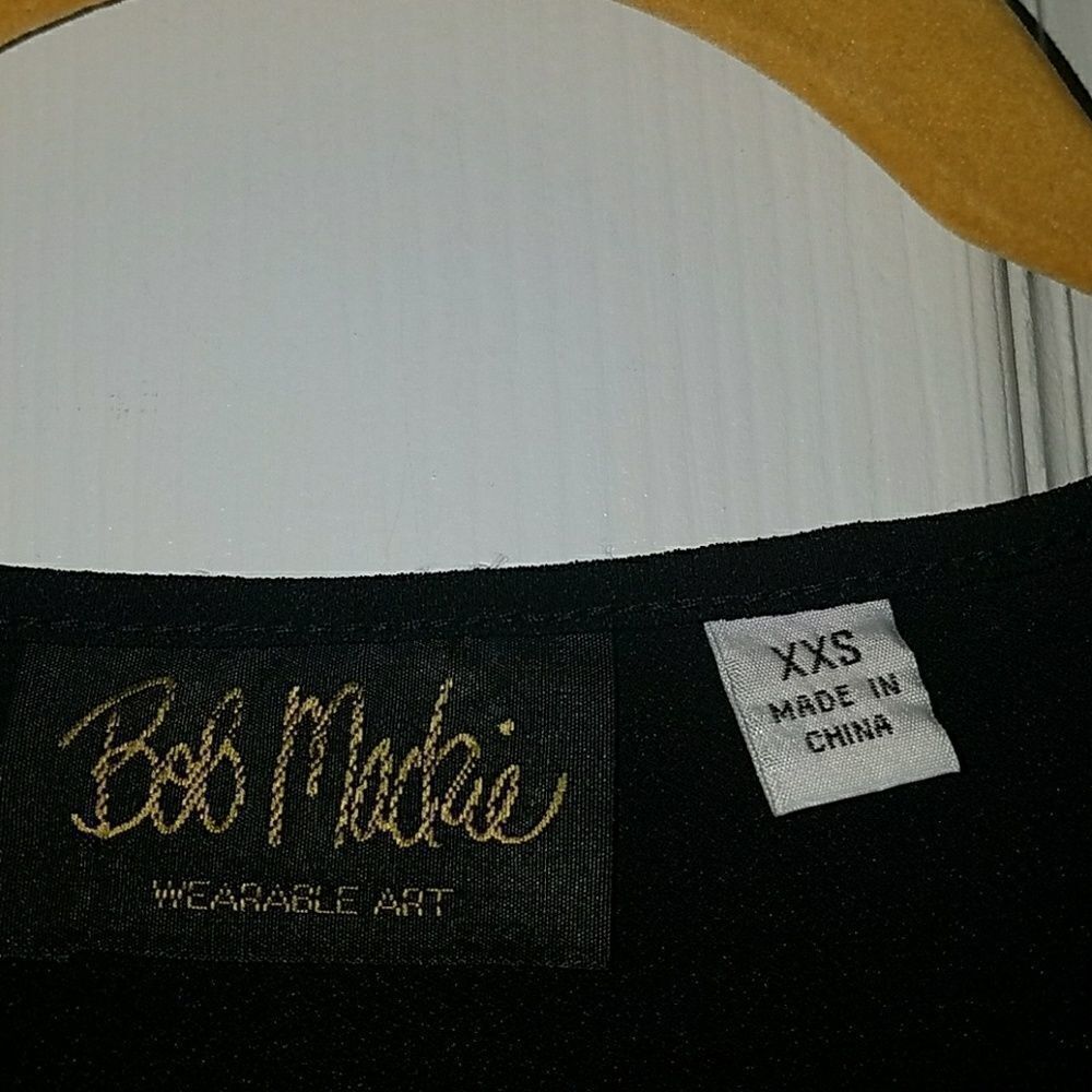 Bob Mackie black & gold sequin top Sz XXS NWOT. - Picture 5 of 5